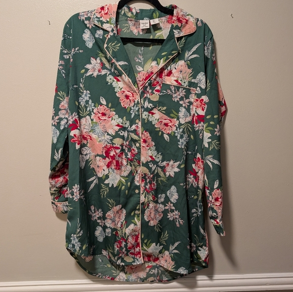 Cupcake And Cashmere Anthropology Floral Sleep Dress L - Picture 2 of 6